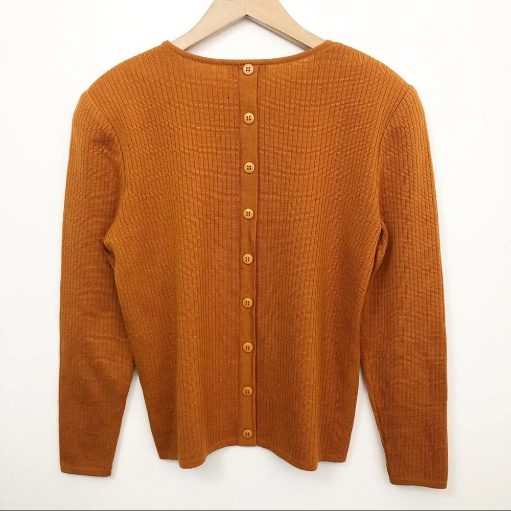 Valentino Vintage Sweater Button Caramel - Picture 2 of 8
